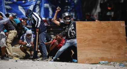 Incidentes en la plaza de los Dos Congresos
