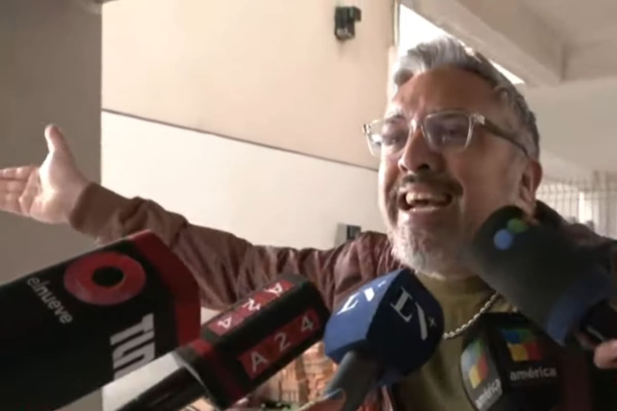 Incidentes en la puerta del edificio que sufrió el derrumbe