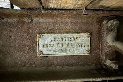 El vagón fue fabricado en Lyon, Francia (Sociedad Histórica del Ferrocarril Unido de Nueva Jersey)