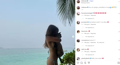 India Arana rodeada de animales en Bali (Foto: Instagram/@indiarana)