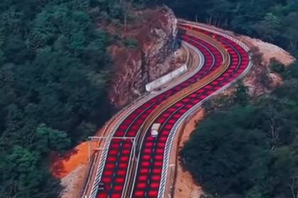 India pinta sus carreteras de rojo para proteger a los animales y reducir accidentes