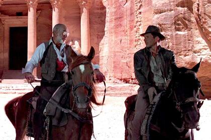 Una escena de Indiana Jones, saga protagonizada por Harrison Ford