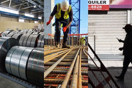 Industria, construcción y comercio, en rojo