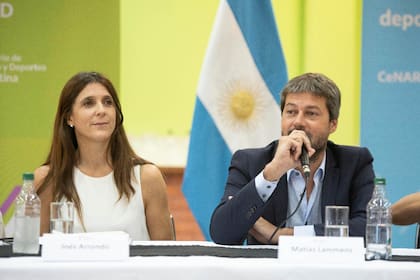 Inés Arrondo y Matías Lammens, responsables de la política deportiva de Argentina