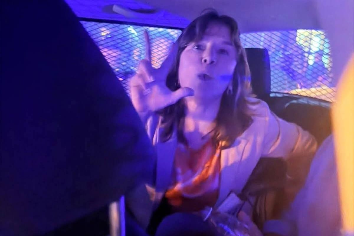 Inés Brizuela, al momento de su detención en La Rioja