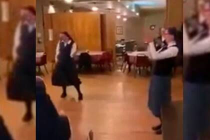 Inesperado momento durante una cena de religiosas