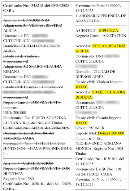 Informe de dominio sobre la propiedad que compró Adorni en la calle Miró
