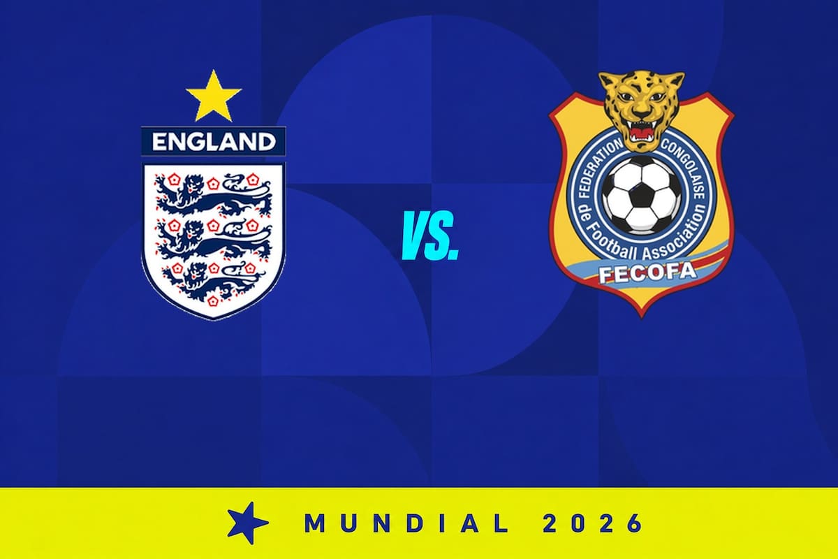 Inglaterra vs. Congo RD por el Mundial 2026: día, hora y cómo seguir online