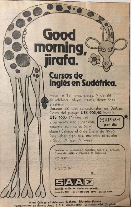 "Inglés y Safari en Sudáfrica" surgió por la iniciativa del gobierno sudafricano de promocionar el turismo en su país