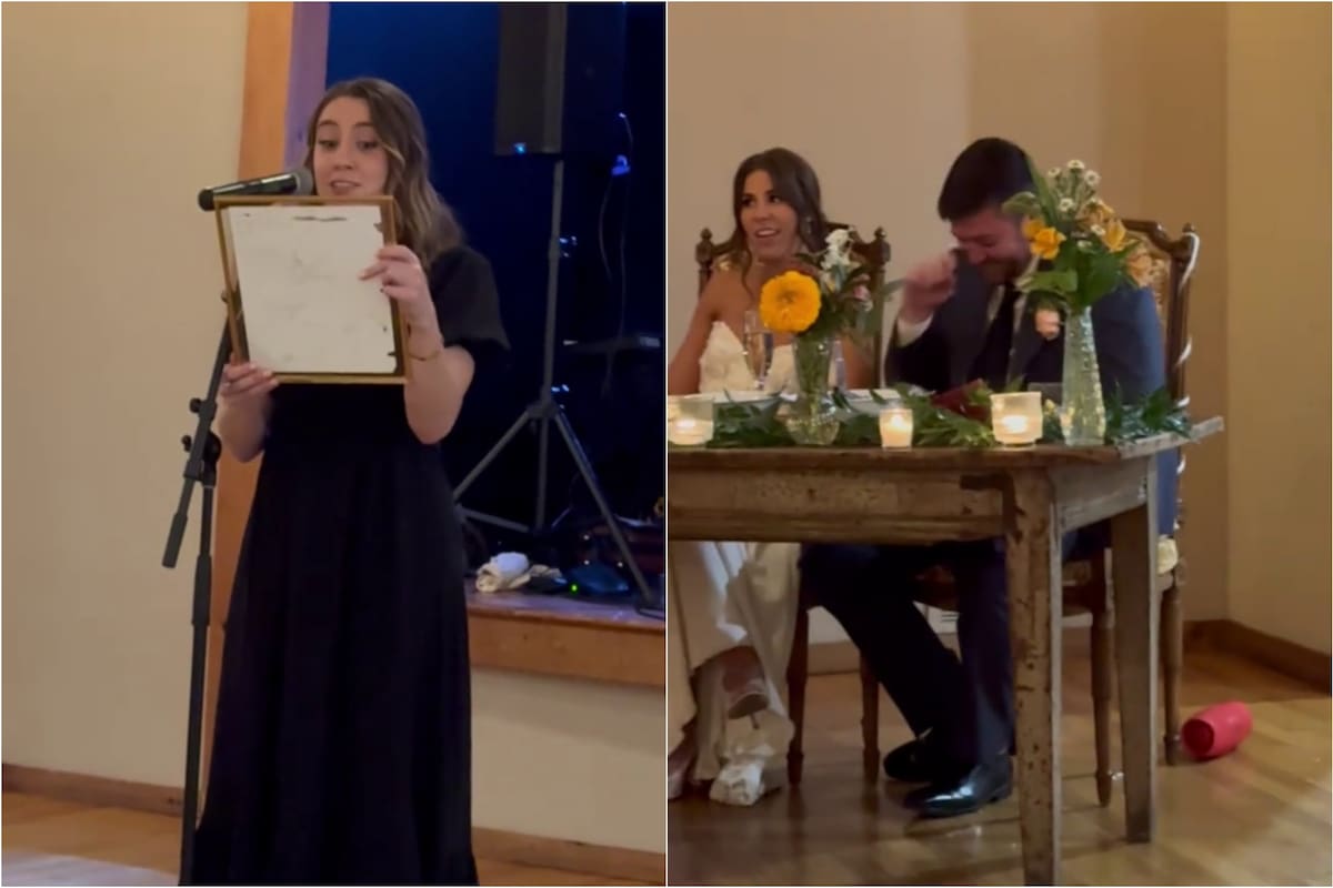 Inicialmente, el joven solo atinó a intentar esconderse debajo de la mesa. (TikTok HopeCareWisbrave)
