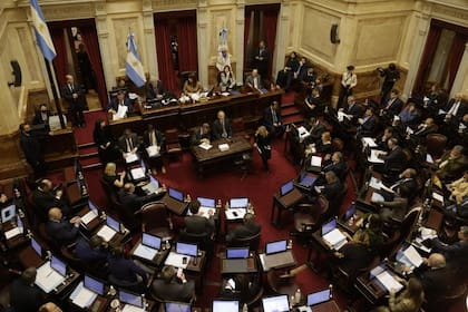 Inicio de sesión en el Senado de la Nación con la presidencia de Cristina Fernández de Kirchner.