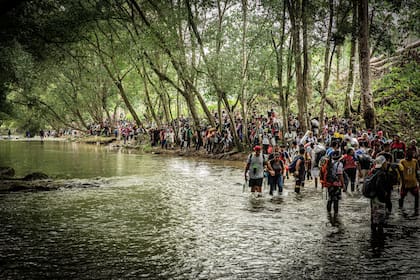 Inmigrantes en la selva del Darien, Panamá