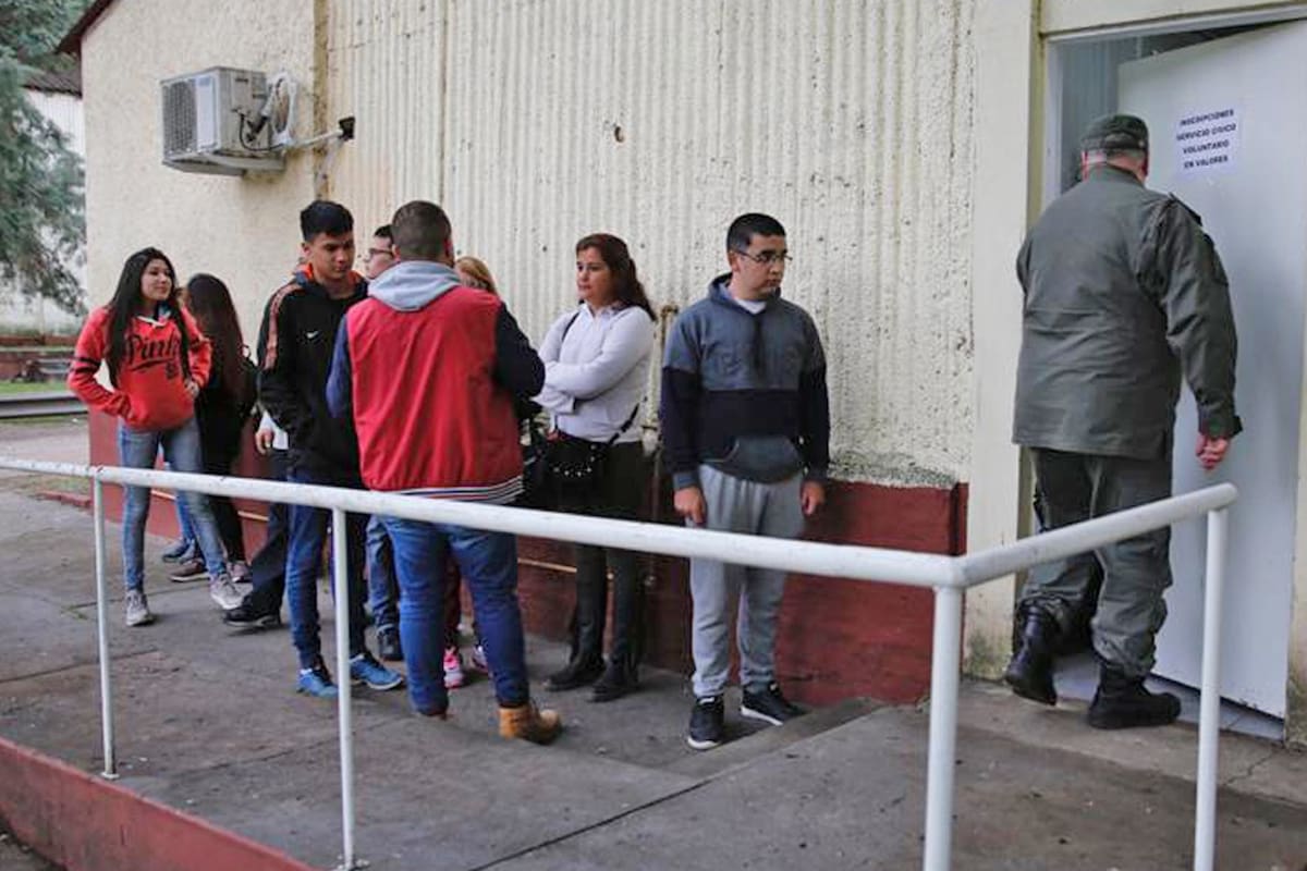 Inscripción Servicio cívico en gendarmería, campo de Mayo