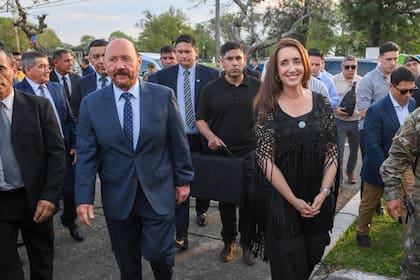 Insfrán y Villarruel, el año pasado, en una visita de la vicepresidenta a Formosa