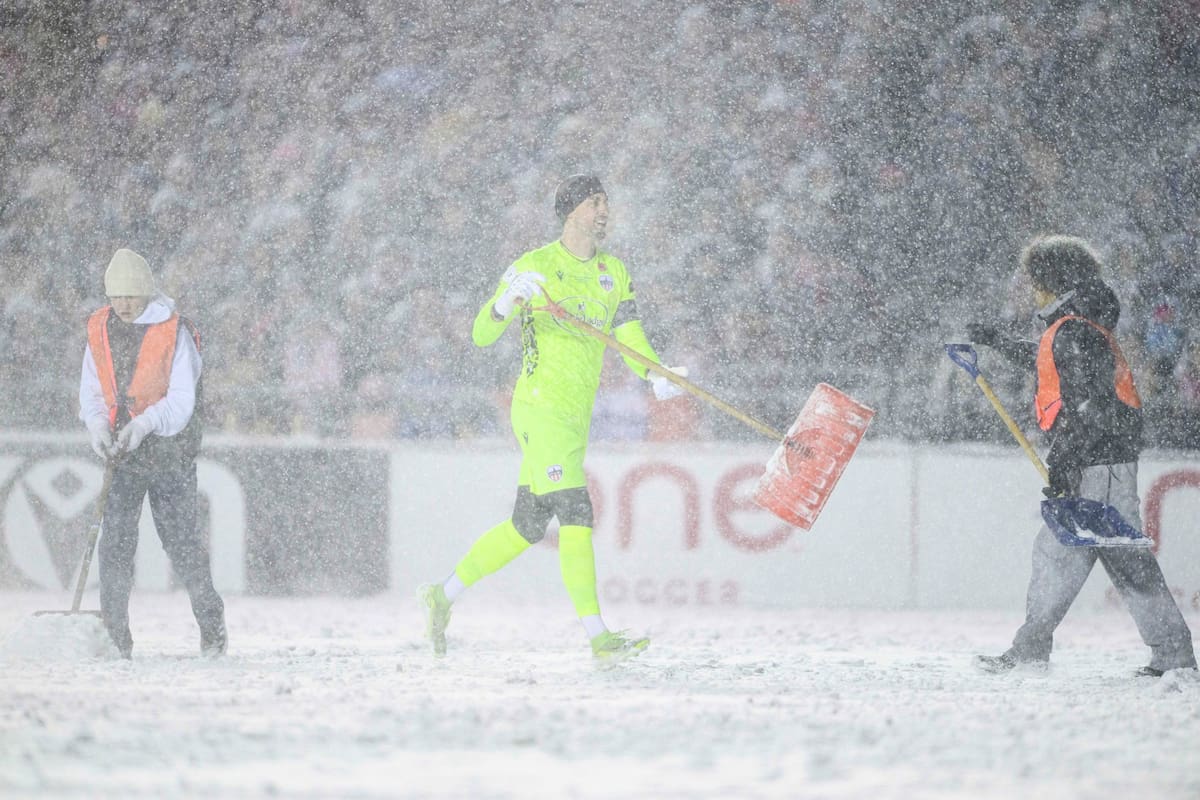 Insólito episodio en el fútbol canadiense: el arquero frenó el partido para palear la nieve