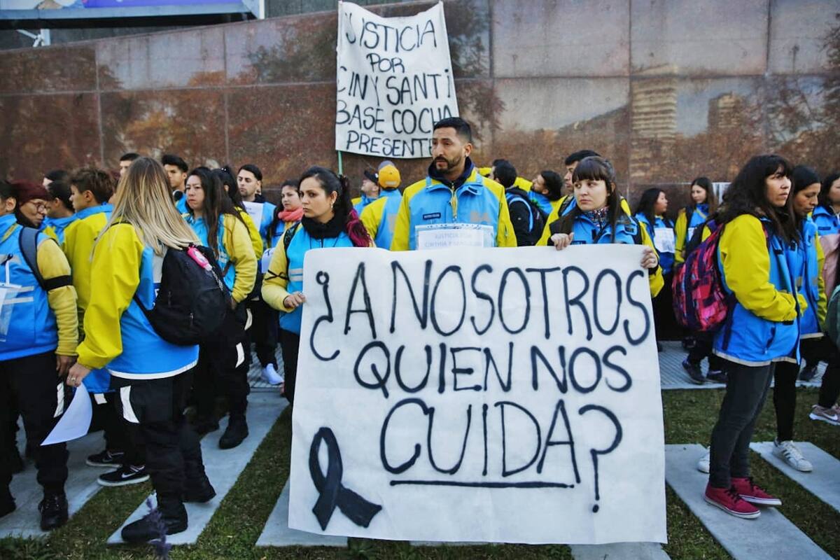 Inspectores de tránsito protestan tras la muerte de la agente atropellada por Eugenio Veppo