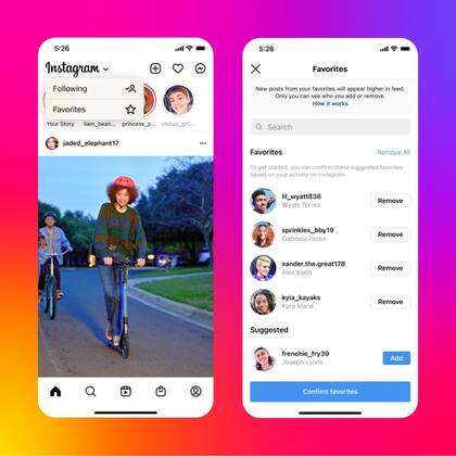 Instagram permitirá ahora elegir entre ver lo que publican primero 50 cuentas favoritas, o lo que publican sólo las cuentas que seguimos, sin contenido adicional sugerido; en ambos casos será con un orden cronológico