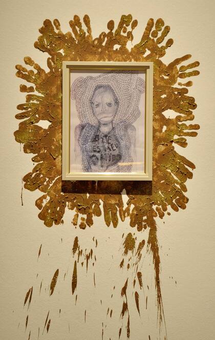 Instalación de Marcelo Pombo con dibujo de Claudia del Río en el Museo Castagnino+macro de Rosario