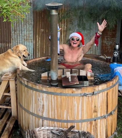 "Instalé un minispa en mi casa El Refugio al aire libre. Me baño, me relajo y después salgo acompartir mis ratos con amigos", contó Pancho Dotto.