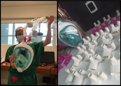 Insumos realizados por el FabLab de la universidad de Nariño (Colombia), con impresoras 3D