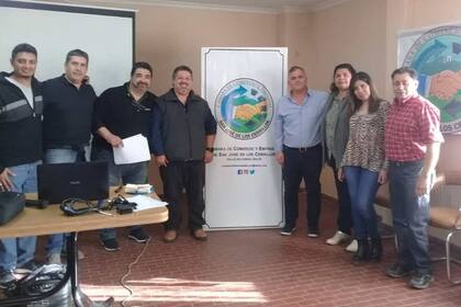 Integrantes de la Cámara de Comercio de Cerrillos