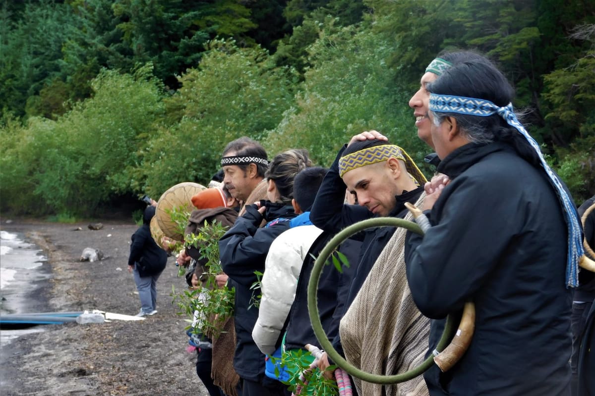 Integrantes de la comunidad Paichil Antriao