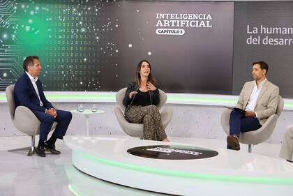 Fernando Turri (Banco Galicia), Ana Laura Fleba (Unilever) y Rodrigo Ponce (Google),