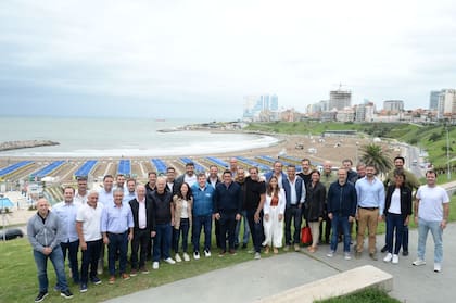Intendentes de Juntos por el Cambio, el viernes, en Mar del Plata