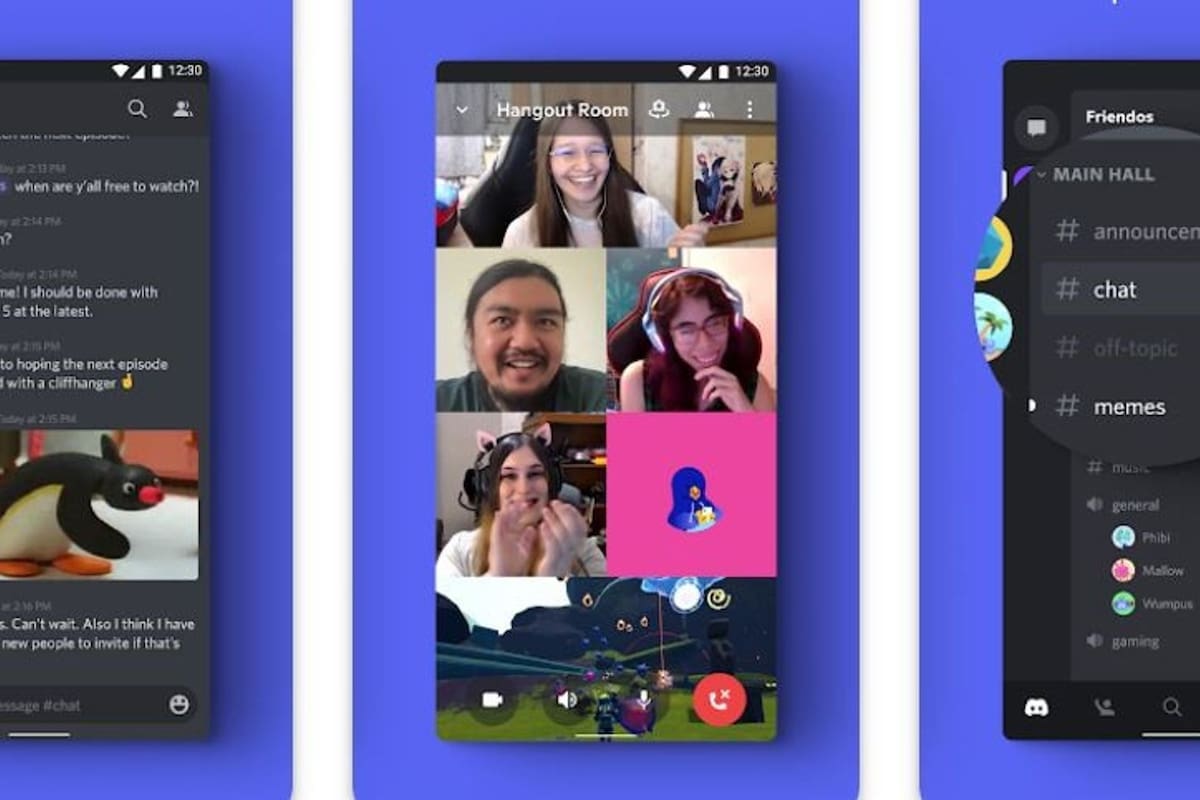 Interfaz de Discord para Android