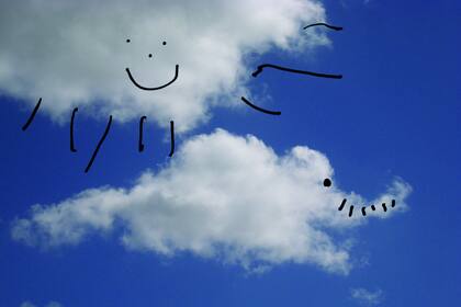 Interior de Con la cabeza en las nubes