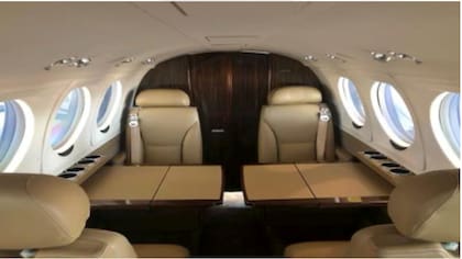 Interior del avión que compró la provincia de Buenos Aires
