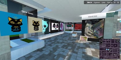 Interior del Museo de Criptoarte nacido en París