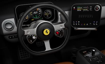 Interior del primer modelo 100% eléctrico de Maranello