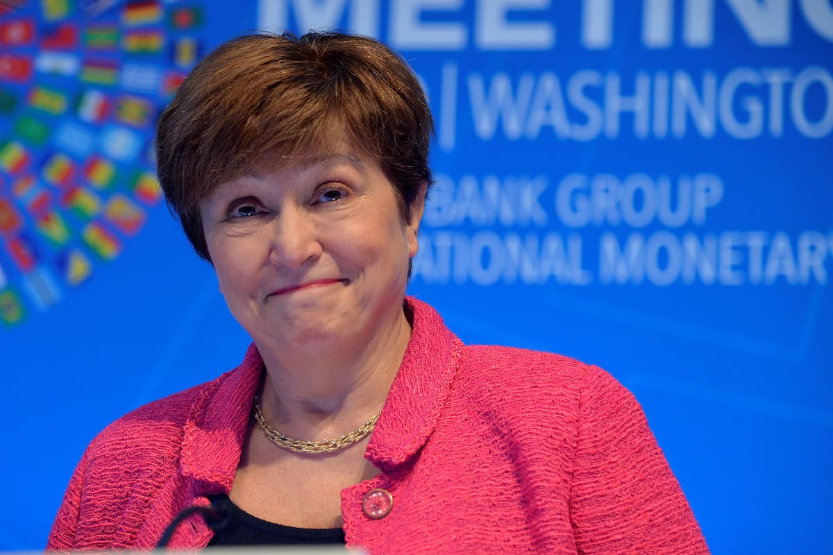 International Monetary Fund (IMF) Managing Director Kristalina Georgieva arrives at an opening press conference during the IMF and World Banks 2019 Annual Fall Meetings of finance ministers and bank governors, in Washington, U.S., October 17, 2019.