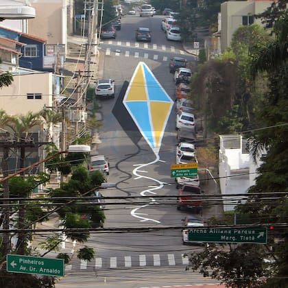 Intervención urbana realizada por Tec en San Pablo, en 2018
