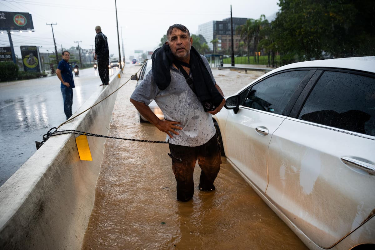 Inundación en la ruta SC 401 de Florianópolis