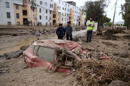inundaciones en Arequipa, Perú, el lunes 23 de febrero de 2026. (Foto AP/José Sotomayor)