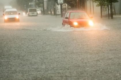 Inundaciones en Montevideo debido a fuertes lluvias