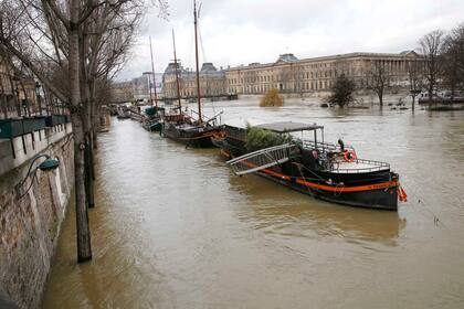 Inundaciones en París: La crecida del Sena llega a la cota prevista, todavía lejos del máximo histórico