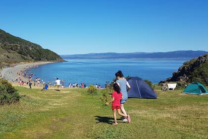 Inusual postal de una jornada al aire libre en Tierra del Fuego