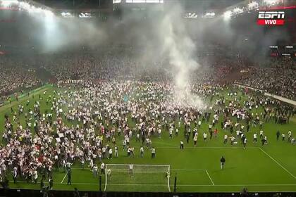 Invasión alemana: así festejaron los hinchas del Eintracht Frankfurt la clasificación a la final de la Europa League