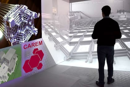 Investigadores del Media.Lab desarrollaron un software de realidad virtual para recorrer las instalaciones del reactor Carem, que se está construyendo en el complejo atómico Atucha
