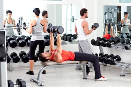 Ir a un gimnasio permite realizar distintos tipos de ejercicio