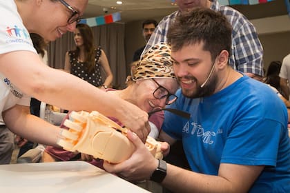 Irene junto a GIno Tubaro