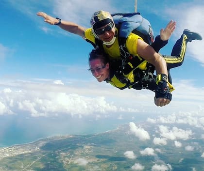 Irene y Gonzalo siempre fueron de aquellos que se animan a dar un salto al vacío (en la foto, Irene)