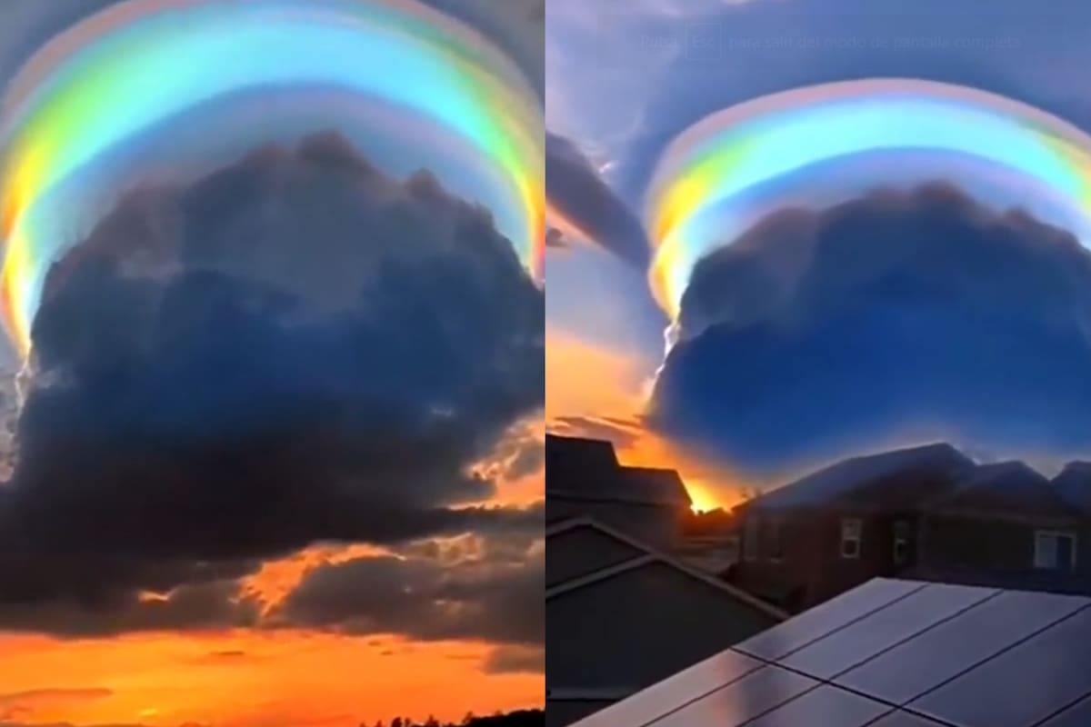 Iridiscencia, el fenómeno visual alrededor del sol que inquieta a todos en las redes: “Es el fin amigos”