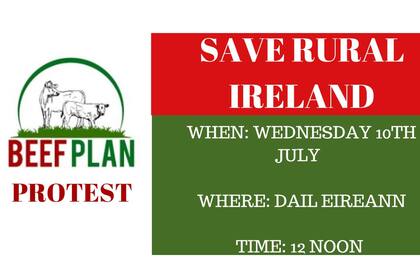 Irish farmers demonstrate against the EU-Mercosur trade deal