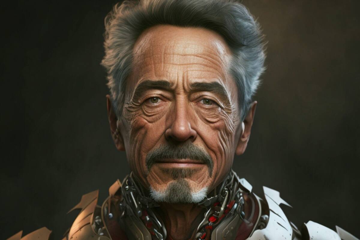 Iron Man con unos años más, según la inteligencia artificial (Foto: Instagram/@jed.ai.master)