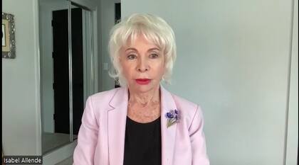 Isabel Allende en la rueda de prensa virtual de la presentación de su último libro "La palabra mágica. Una vida escrita"