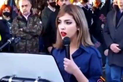 La joven de 18 años que estudia Historia se hizo famosa en España por un discurso antisemita que pronunció el sábado pasado en Madrid